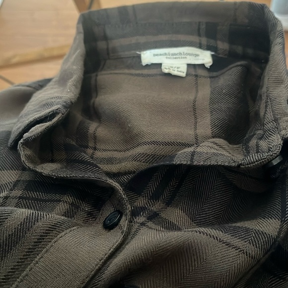 Beach Lunch Lounge Sally brushed flannel shirt, size Small S/P - Picture 6 of 8